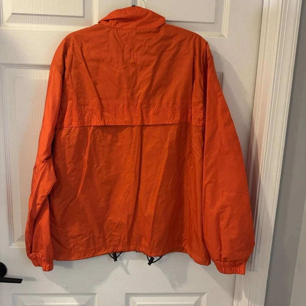 VTG 90s Y2K‎ Gap Full Zip Windbreaker Jacket Bright Orange Sz L Mesh Lined